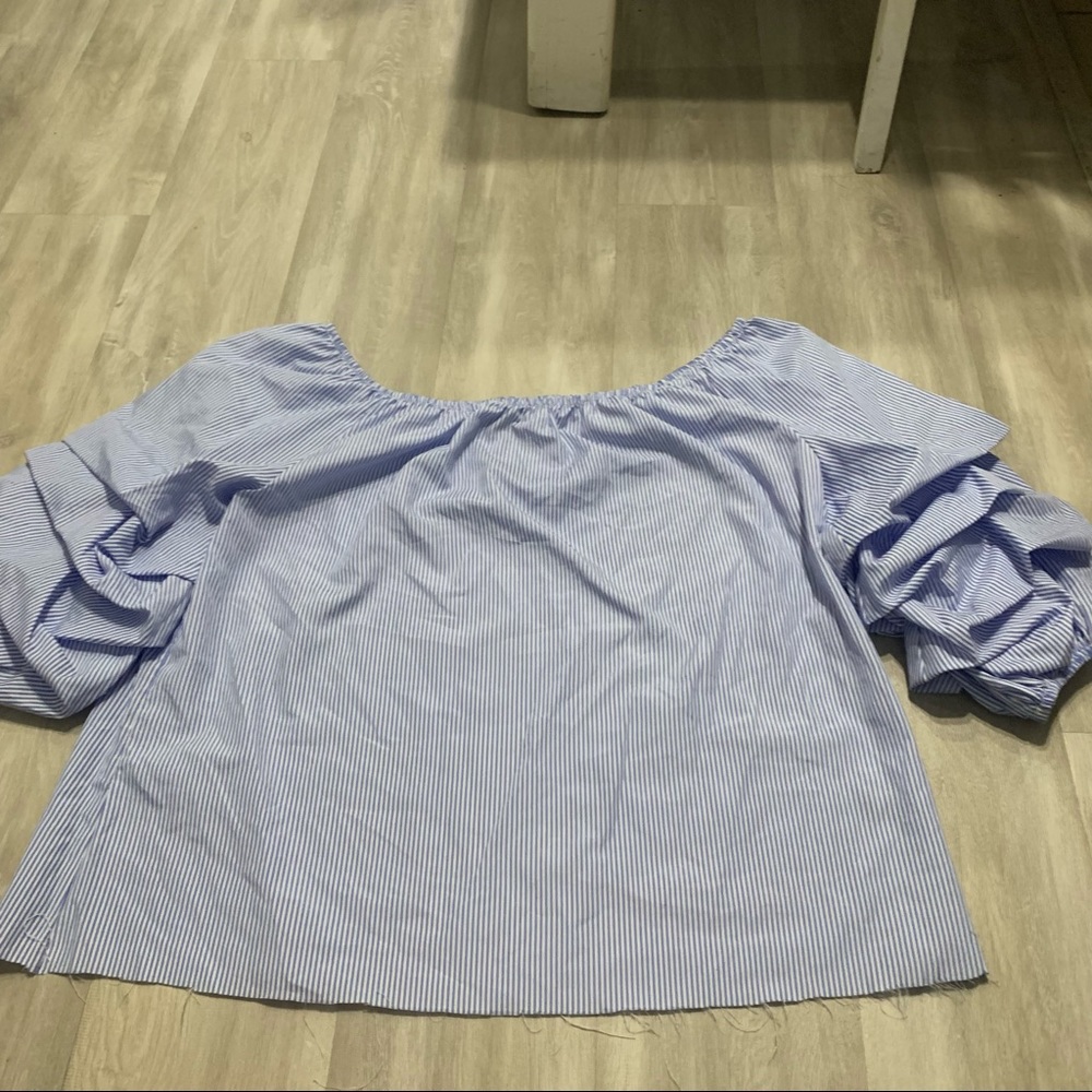 Roommates Striped Off Shoulder Puff Sleeves Sz 3X
